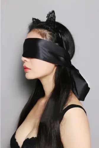 Sex Unisex Blindfold Eye Satin Mask Sex