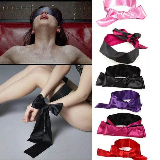 Sex Unisex Blindfold Eye Satin Mask Sex